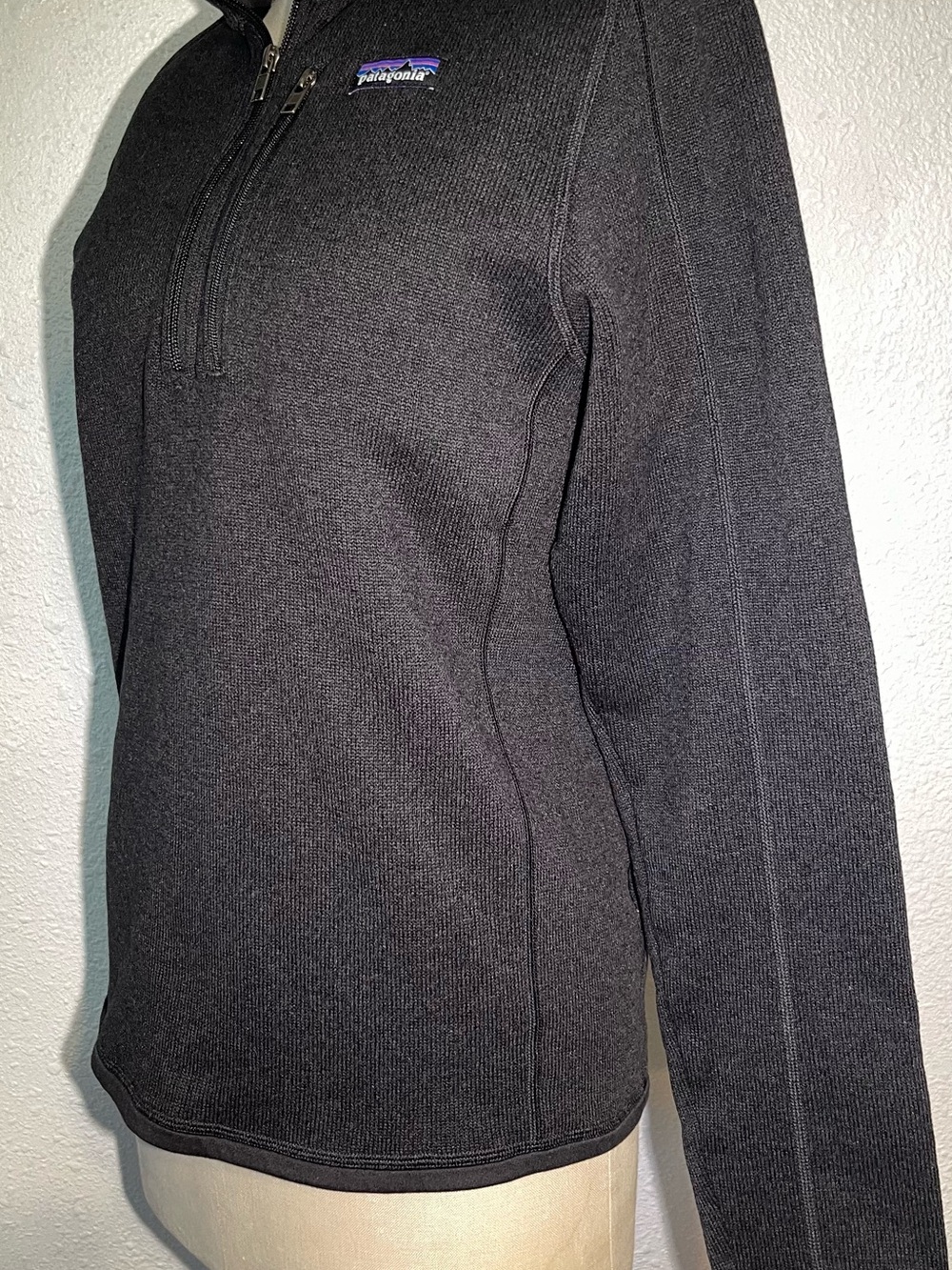Patagonia men’s better Black Quarter-Zip Fleece Pullover size small - Picture 3 of 6